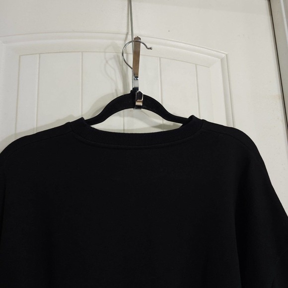 Lazy Oaf Crop Top All Hail Bear Gold Black Crewneck Sweatshirt Greek Key Logo OS - Picture 11 of 11